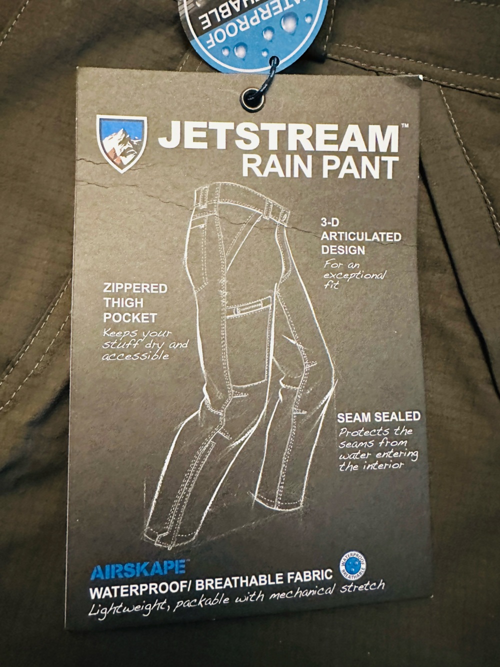 Kuhl Jetstream Rain Pant Technical Men’s 30x32 Olive NWT RARE No Longer Sold - Picture 9 of 9